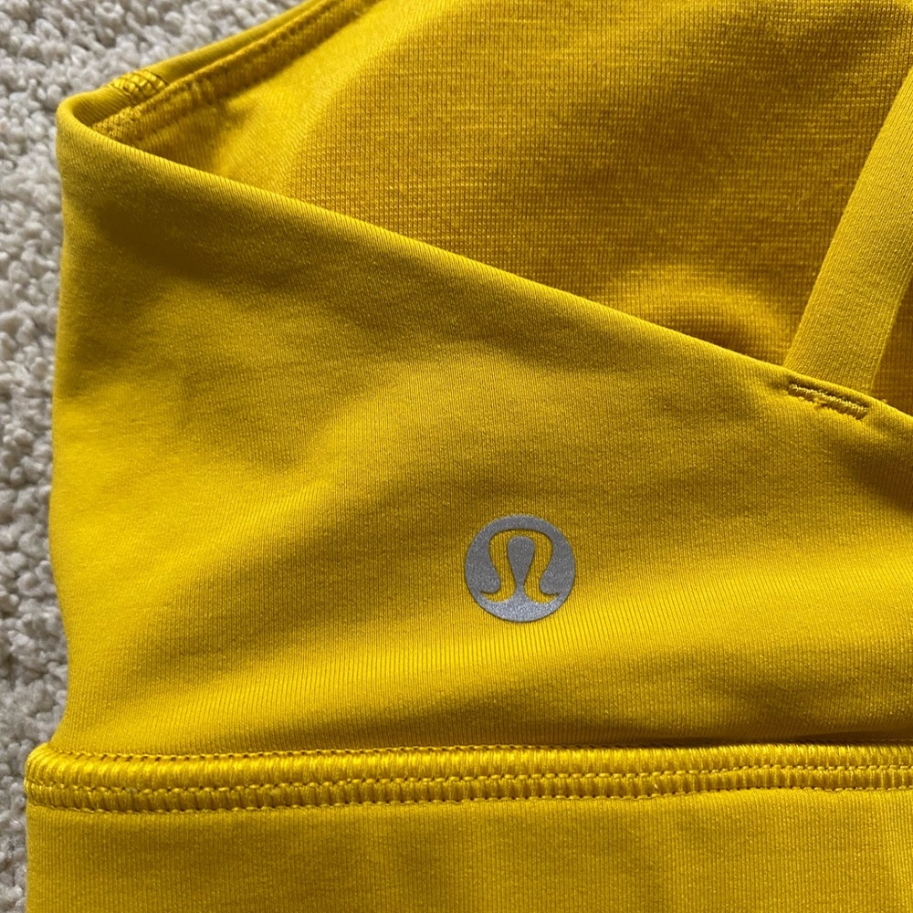 LULULEMON Honeycomb yellow Energy Bra size 6 - Picture 6 of 7